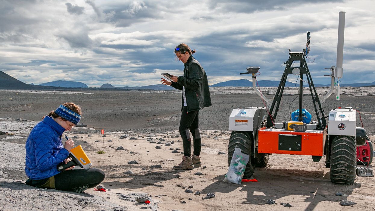 College of Arts and Sciences students working in the field