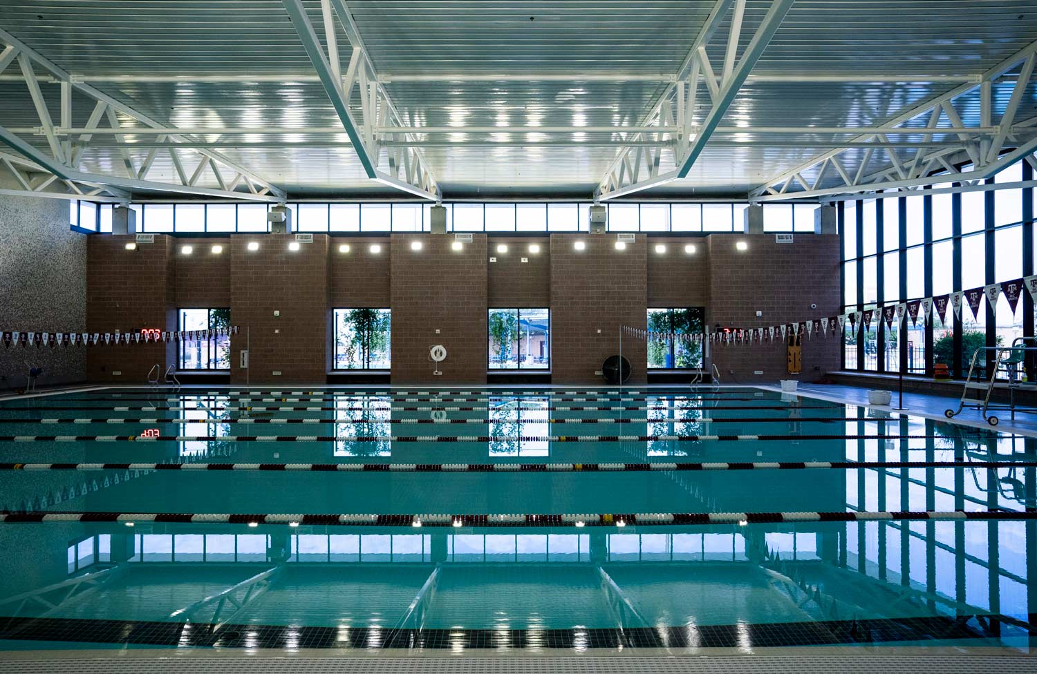 View of the lap swimming pool at the West Campus Recreation Center