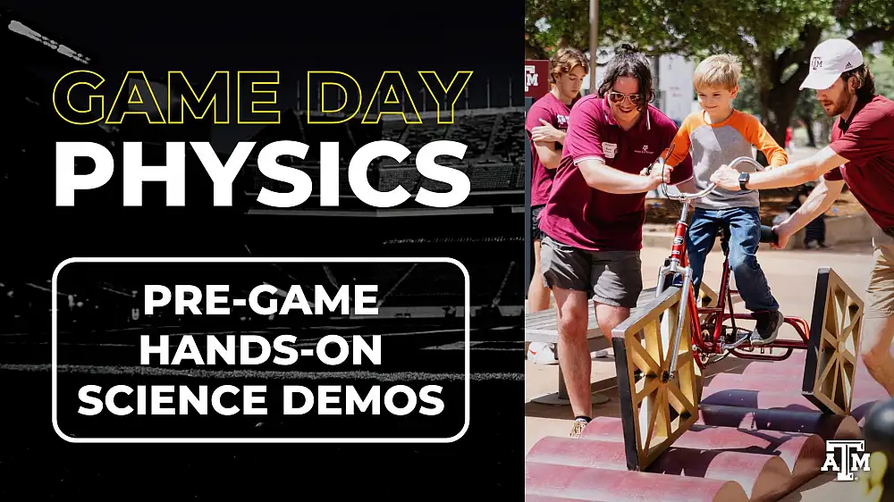 Game day physics pre-game hands-on science demos